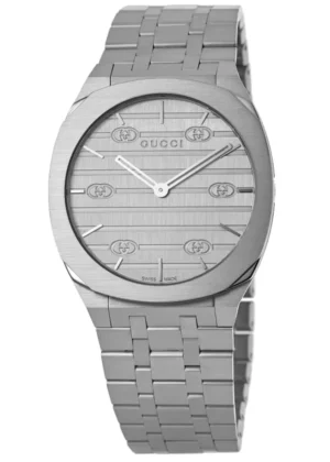 25H 34mm Silver Dial Steel Women's Watch YA163402